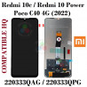 XIAOMI REDMI 10c / REDMI 10 power / POCO c40 - PANTALLA COMPATIBLE HQ sin marco
