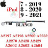 iPad 7 2019 / iPad 8 2020 / iPad 9 2021 - boton home / inicio - BLANCO