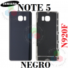 SAMSUNG NOTE 5 N920 N920F - TAPA TRASERA - NEGRO