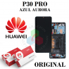 Huawei P30 Pro (VOG-L29, VOG-L09, VOG-L04) - PANTALLA CON MARCO AZUL AURORA - full SERVICE PACK