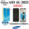SAMSUNG A03 4G 2021 A035 A035G - PANTALLA SERVICE PACK CON MARCO