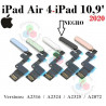 iPad Air 4 10.9" 2020 (4ª Gen) / iPad Air 5 10.9" 2022 (5ª Gen) - flex boton power huella NEGRO
