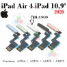 iPad Air 4 10.9" 2020 (4ª Gen) / iPad Air 5 10.9" 2022 (5ª Gen) - flex boton power huella - blanco