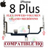 IPHONE 8 plus 8+ - FLEX DE ENCENDIDO + MICROFONO + VOLUMEN + flash - COMPATIBLE HQ