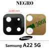 SAMSUNG A22 5G A226B A226 - CRISTAL DE CAMARA NEGRO