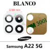 SAMSUNG A22 5G A226B A226 - CRISTAL DE CAMARA BLANCO