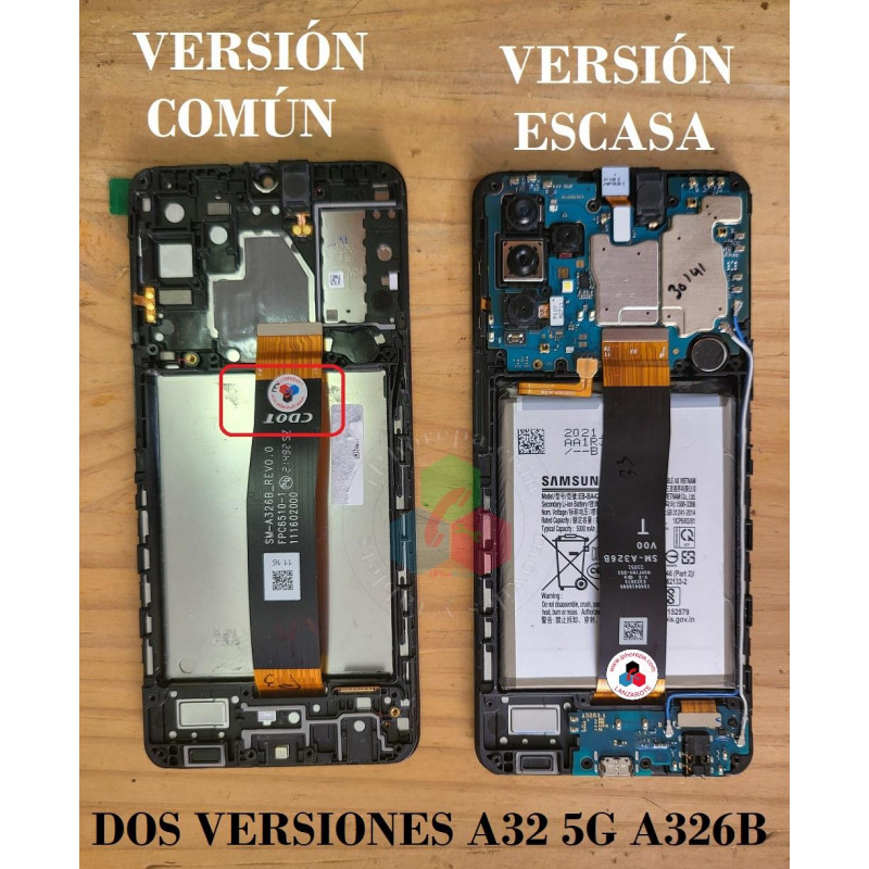 SAMSUNG A32 5G 2021 A326 A326B - PANTALLA SERVICE PACK CON MARCO