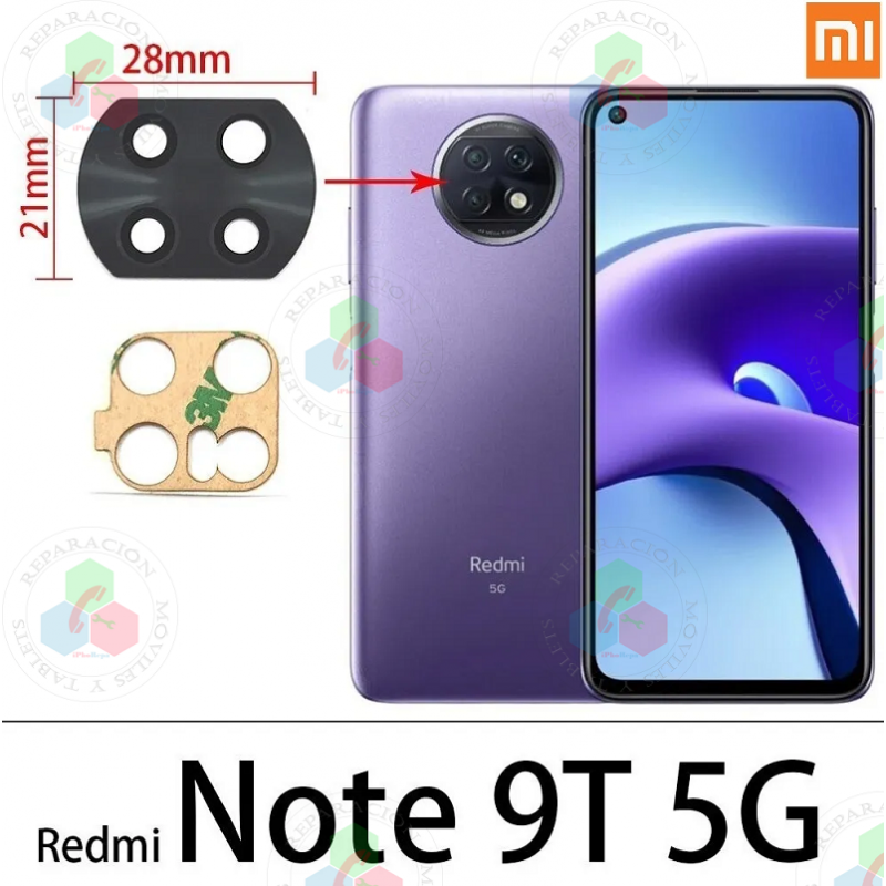 Xiaomi Redmi Note 9T 5G ( M2007J22G , M2007J22 ) - CRISTAL lente DE CAMARA