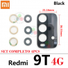 Xiaomi Redmi 9T 4G 2021 J19S - CRISTAL LENTE DE CAMARA SET 4PCS - NEGRO