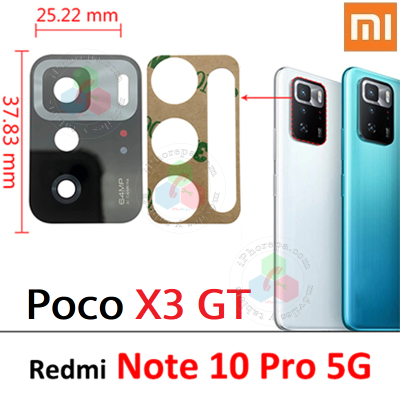 xiaomi Redmi Note 10 Pro 5G (M2101K6G) / Poco X3 GT (21061110AG) - cristal lente de cámara
