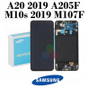 Samsung A20 2019 A205f A205 / M10s 2019 M107F M107 - PANTALLA SERVICE PACK CON MARCO