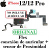 Apple iPhone 12 , iPhone 12 Pro -  FLEX  sin AURICULAR + SENSOR DE PROXIMIDAD + MICROFONO FACE time ORIGINAL