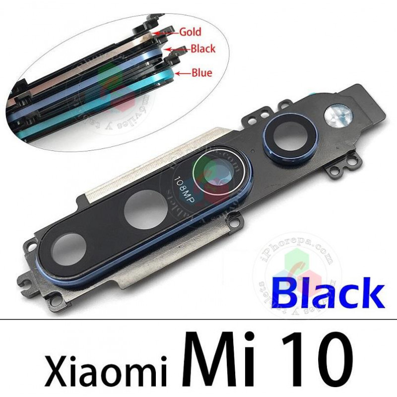 Xiaomi Mi 10 5G 2020 M2001J2G - Embellecedor +  CRISTAL lente DE CAMARA