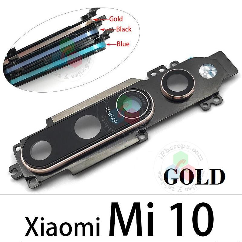 Xiaomi Mi 10 5G 2020 M2001J2G - Embellecedor +  CRISTAL lente DE CAMARA