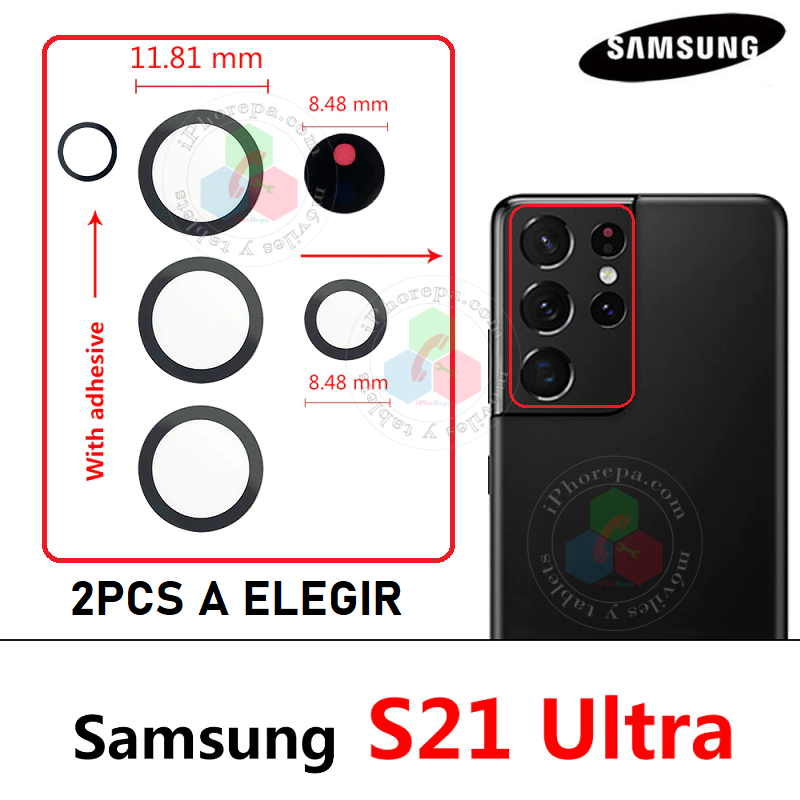 SAMSUNG S21 ULTRA 5G G998F G988 ( SET 2PCS ) - CRISTAL LENTE DE CAMARA