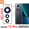 Xiaomi 12 Pro 5G 2022 2201122G ( SET 3PCS ) - cristal lente de cámara