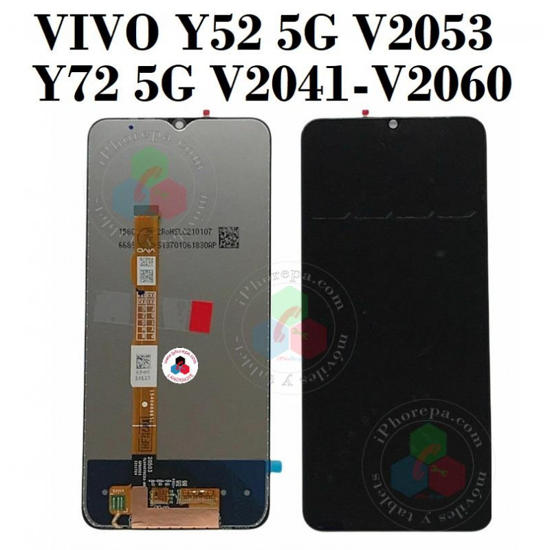 VIVO Y31 / Y31s / Y51 4G / Y52 5G / Y52s / Y53s / Y72 5g / Y74s / Y76s / iQOO U3x / U3 / Z3 - PANTALLA COMPATIBLE SIN MARCO