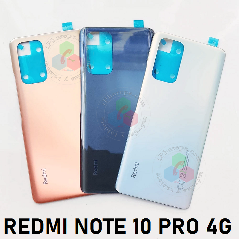 Xiaomi Redmi Note 10 Pro 4G 2021 M2101K6G - TAPA TRASERA - NEGRO CON LOGO
