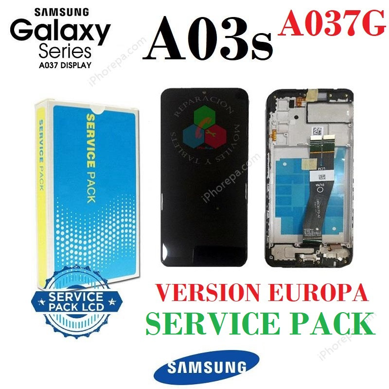 SAMSUNG A03s A037 A037G - PANTALLA SERVICE PACK CON MARCO