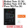 Xiaomi Redmi Note 11 5G / Redmi Note 11T 5G / Xiaomi Poco M4 Pro 5G. - BN5C - BATERÍA COMPATIBLE sin LOGO