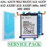 SAMSUNG A21S A217F / M12 M127F / A12 NACHO A127F / A12 A125F / A13 A135F / A04s A047 / A02 A022  - BATERIA SERVICE PACK
