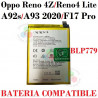 Oppo Reno4 Z / Reno4 Lite / Oppo A93 / A92s  CPH2065 / F17 PRO " BLP779 " - BATERIA COMPATIBLE