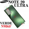 SAMSUNG NOTE 20 ULTRA N986 N986F - TAPA TRASERA - VERDE