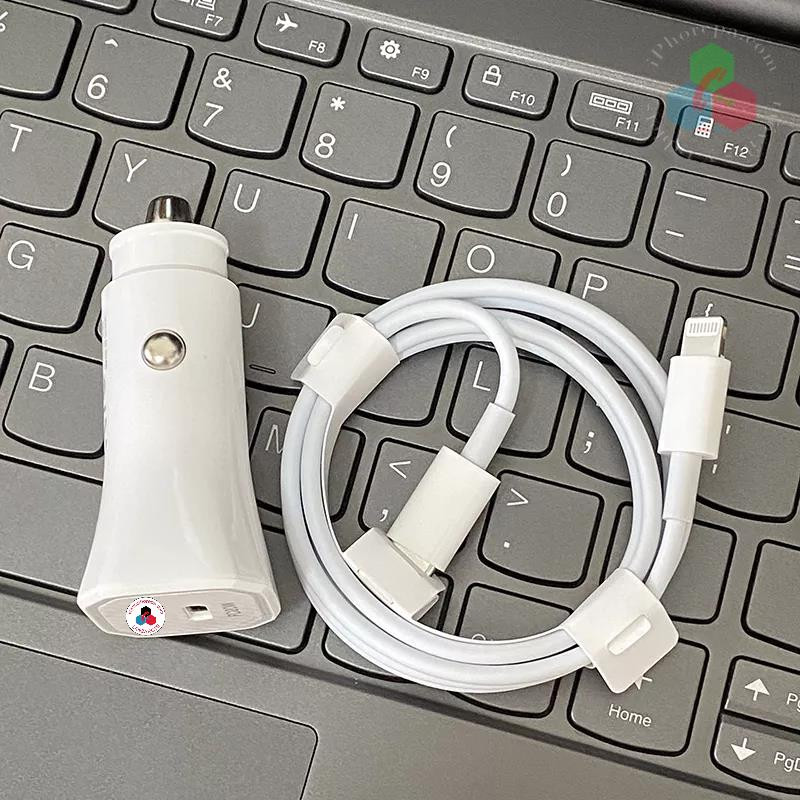 ASE DE CARGA mechero + cable TIPO C 20W - iPhone 11,12, 13, 14 / PRO / PRO MAX