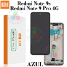 Xiaomi Redmi Note 9S 4G 2020 M2003J6A1G / Redmi Note 9 Pro 4G M2003J6B2G - PANTALLA SERVICE PACK CON MARCO AZUL