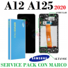 SAMSUNG A12 2020 A125 A125F - PANTALLA SERVICE PACK CON MARCO