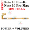Xiaomi Redmi Note 10 Pro 4G 2021 M2101K6G - Flex boton encendido + volumen