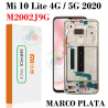 Xiaomi Mi 10 Lite 4G / 5G 2020 M2002J9G - PANTALLA SERVICE PACK CON MARCO PLATA / gris