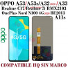 Oppo A53 / A53S / A32 / A33 / A11s / REALME C17 / Realme 7i RMX2103 / OnePlus Nord N100 4G BE2013 - PANTALLA COMPATIBLE HQ SIN M