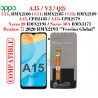 OPPO A15 / A15S / A16k / A35 / NARZO 20 / 30A / REALME C11 4G / C12 / C15 / 7I / V3 / Q2I - PANTALLA compatible SIN MARCO