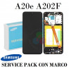 SAMSUNG A20e A202F A202 - PANTALLA SERVICE PACK CON MARCO