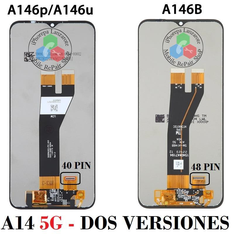 SAMSUNG A14 5G A146P A146U A146 ( 40 pin ) - PANTALLA SERVICE PACK SIN MARCO