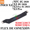 Xiaomi Poco X3 NFC 4G 2020 / X3 Pro / X3 4G 2020 / X3 Pro 4G 2021 - FLEX DE CONEXION A PLACA BASE - original