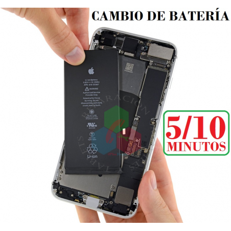 CAMBIO DE BATERÍA iPhone 5 al 8 Plus. CALIDAD ORIGINAL