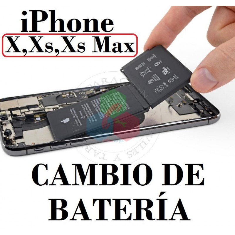 CAMBIO DE BATERÍA iPhone X al Xs MAX. CALIDAD ORIGINAL