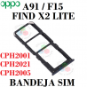 Oppo A91 2019 CPH2001 CPH2021 CPH2005 / FIND X2 LITE / F15 - BANDEJA SIM DUAL