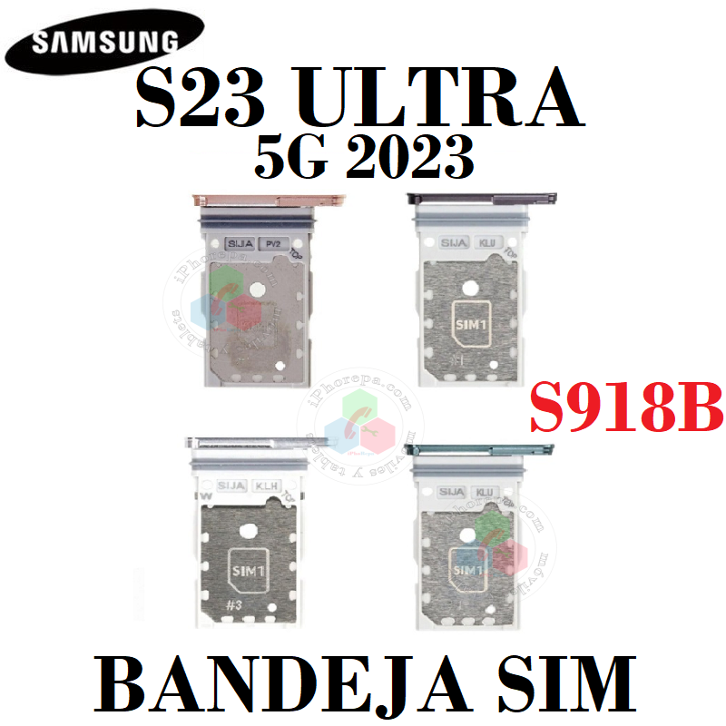 Samsung S23 Ultra 5G 2023 S918B - Bandeja DUAL Sim - NEGRO