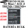 SAMSUNG S3 Mini i8190 / i8200 / TREND / TREND DUOS / TREND PLUS / Ace 2 i8160 - BATERIA BULK con logo