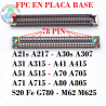SAMSUNG A21s A30s A31 A41 A51 A70 A71 A80 S20 Fe G780 M62 M625 - CONECTOR FPC A PLACA BASE 60