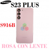 Samsung Galaxy S23 Plus + 5G 2023 S916B - TAPA TRASERA CON LENTE CRISTAL - ROSA