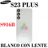 Samsung Galaxy S23 Plus + 5G 2023 S916B - TAPA TRASERA CON LENTE CRISTAL - BLANCO