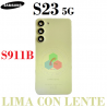 Samsung Galaxy S23 5G 2023 S911B - TAPA TRASERA CON LENTE CRISTAL - AMARILLO LIMA