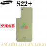 Samsung S22 Plus + 5G 2022 S906B - TAPA TRASERA de cristal CON LOGO - AMARILLO CREMA