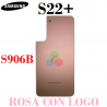 Samsung S22 Plus + 5G 2022 S906B - TAPA TRASERA de cristal CON LOGO - ROSA GOLD