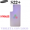 Samsung S22 Plus + 5G 2022 S906B - TAPA TRASERA de cristal CON LOGO - VIOLETA
