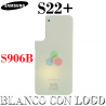 Samsung S22 Plus + 5G 2022 S906B - TAPA TRASERA de cristal CON LOGO - BLANCO